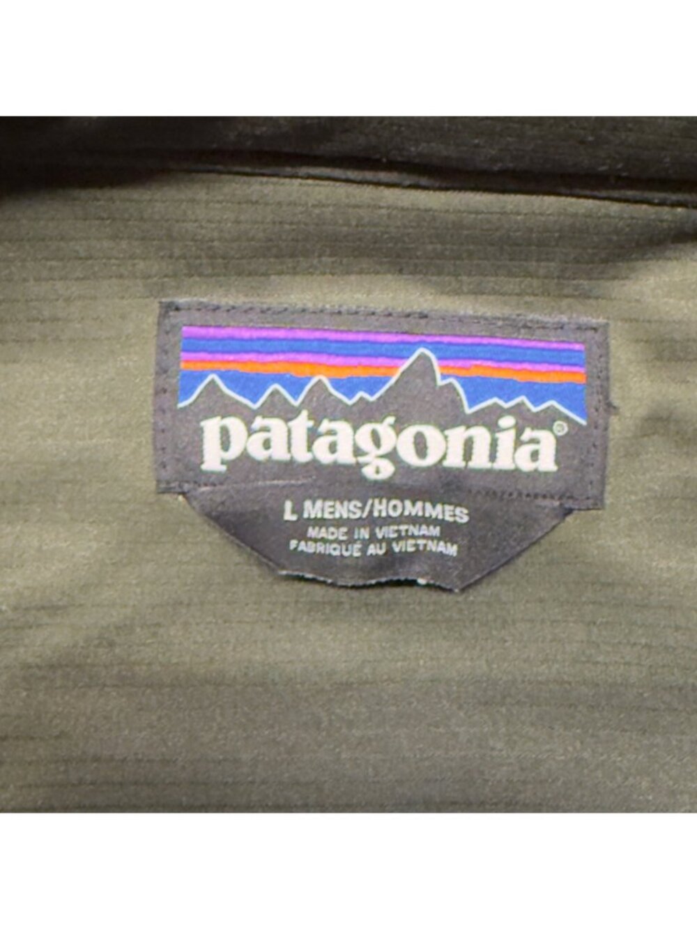 Patagonia Mens Pack In Jacket Large Olive Tan Full Zip - Picture 3 of 12